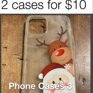 Christmas Santa and Reindeer Phone Case